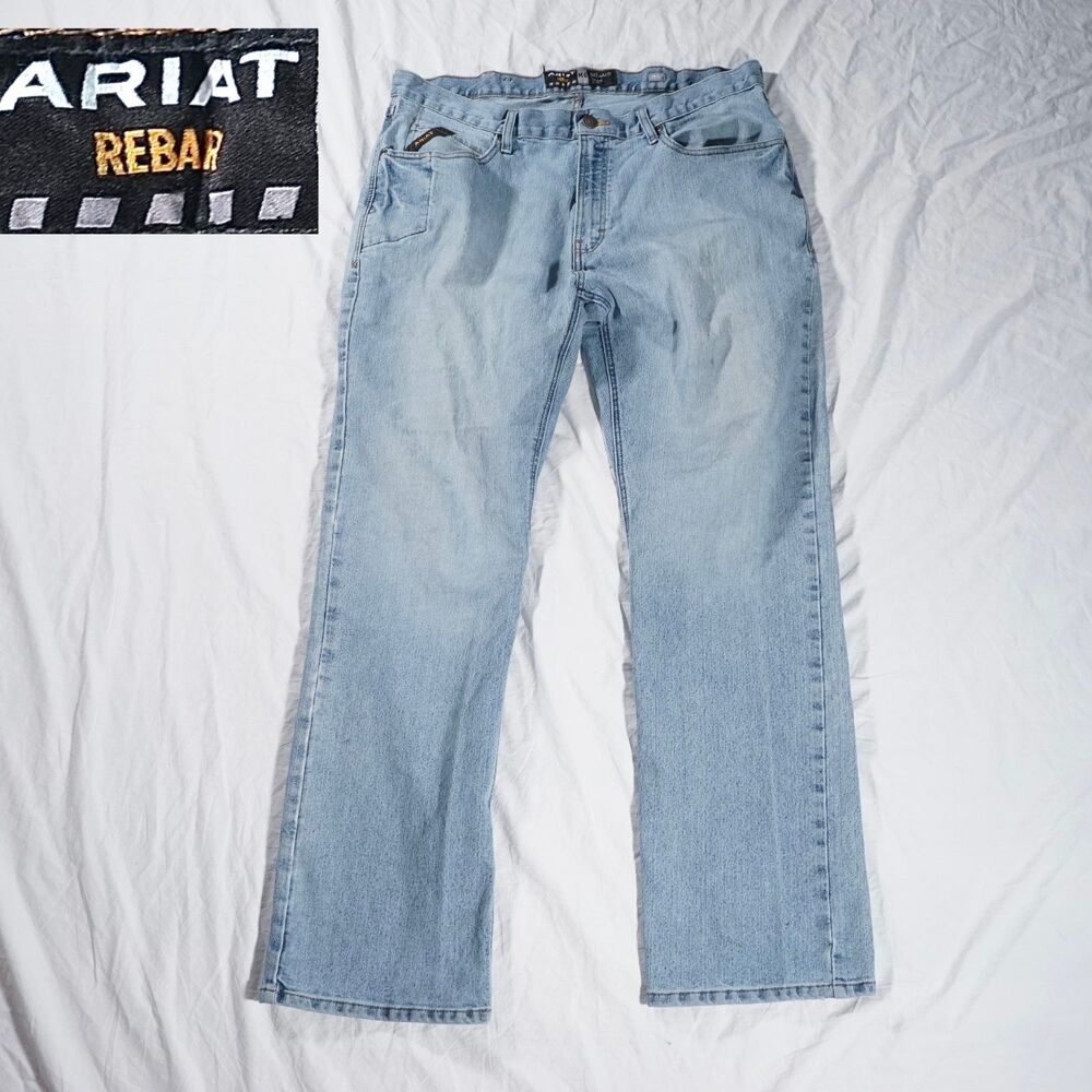 Ariat Rebar M4 Relaxed Boot Cut Jeans 38x34 See Photos